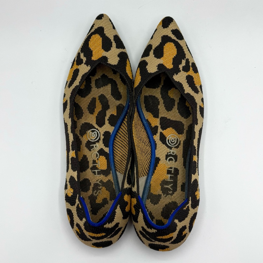 Rothy’s The Point Leopard Print Slip On Ballet Flats Women’s 8.5 - Picture 4 of 4